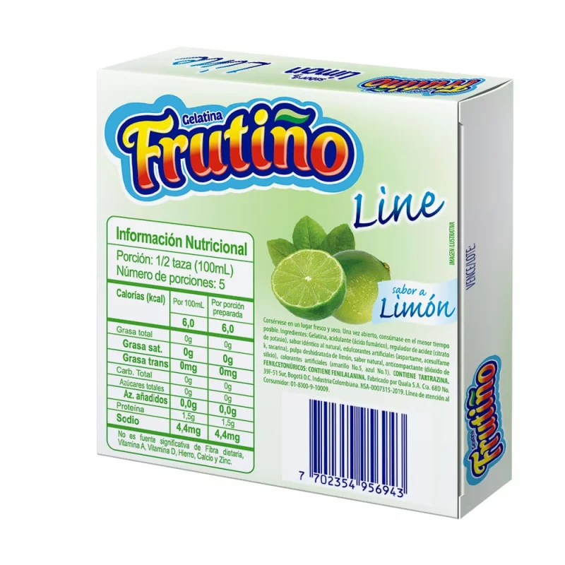 Gelatina Frutiño Line Limón x 11.2 g