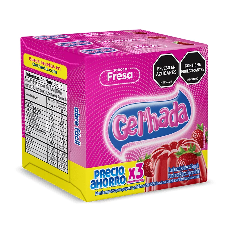 Gelatina Gel Hada Surtida 3 x 35 g