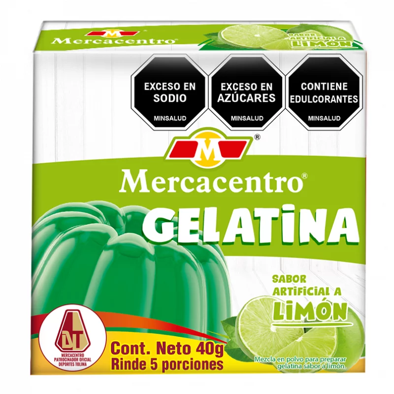 Gelatina Mercacentro Limón 40 g