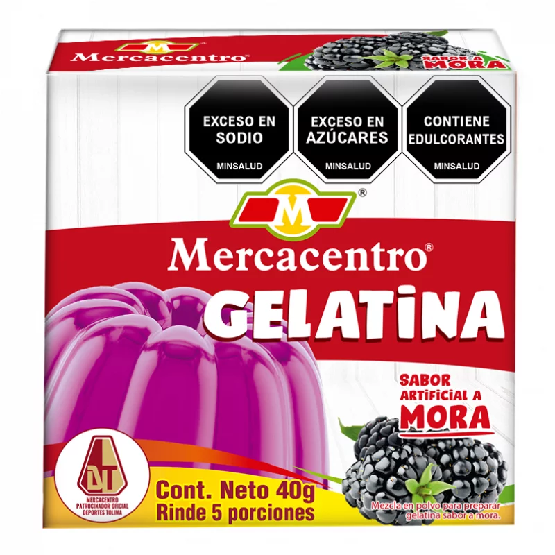 Gelatina Mercacentro Mora 40 g