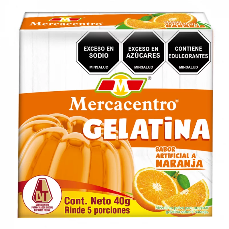 Gelatina Mercacentro Naranja 40 g