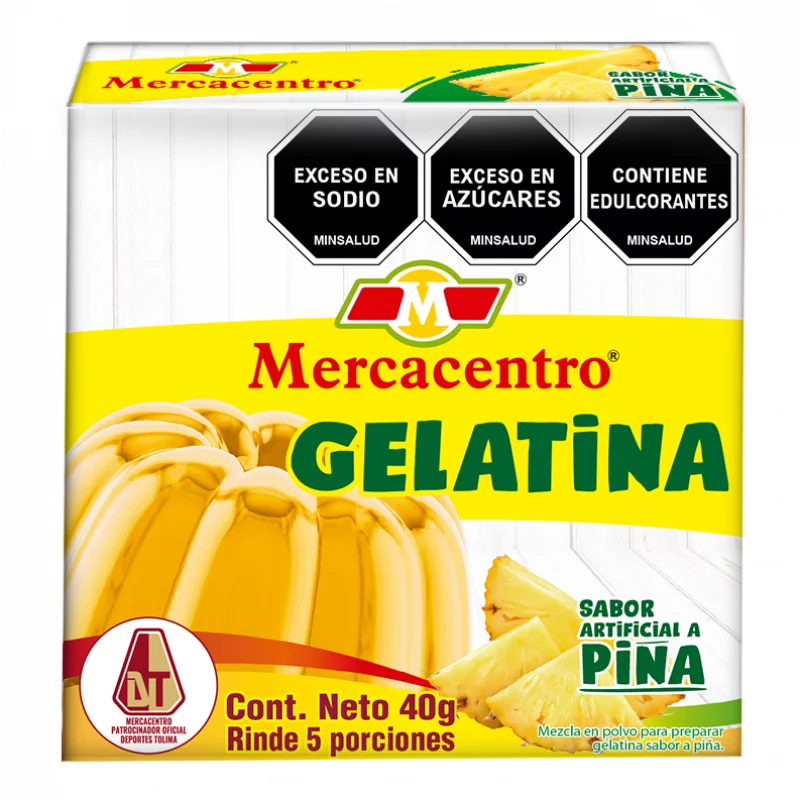 Gelatina Mercacentro Piña 40 g