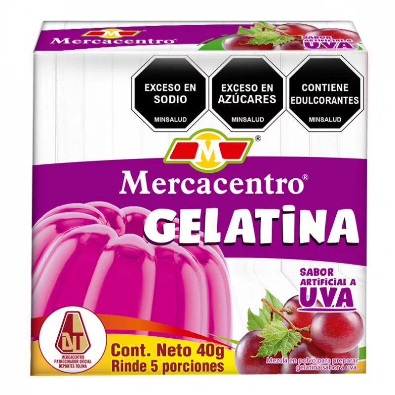 Gelatina Mercacentro Uva 40 g
