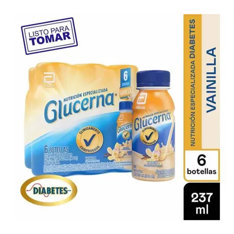 Glucerna Pet Vainilla 6 und x 237 ml c/u 1422 ml