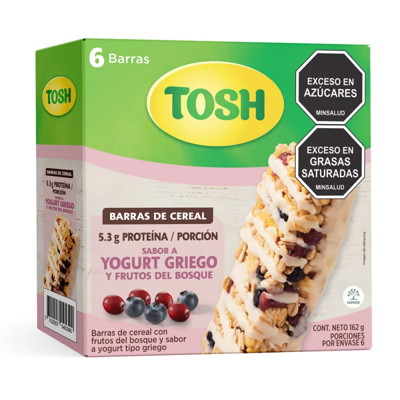 Granola Tosh Barra X6 Paq Yogurt Griego 162 g