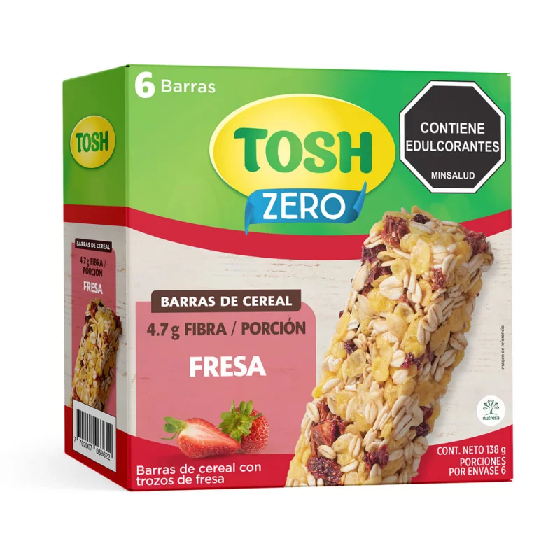 Granola Tosh Sin Azúcar X 6 Barras Fresa 138 g