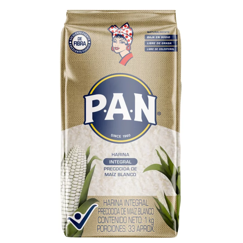 Harina Pan Integral Blanca  x 1000 g