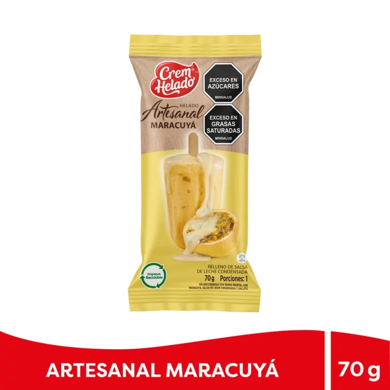 Helado Artesanal Crem Helado Maracuya x 70 g