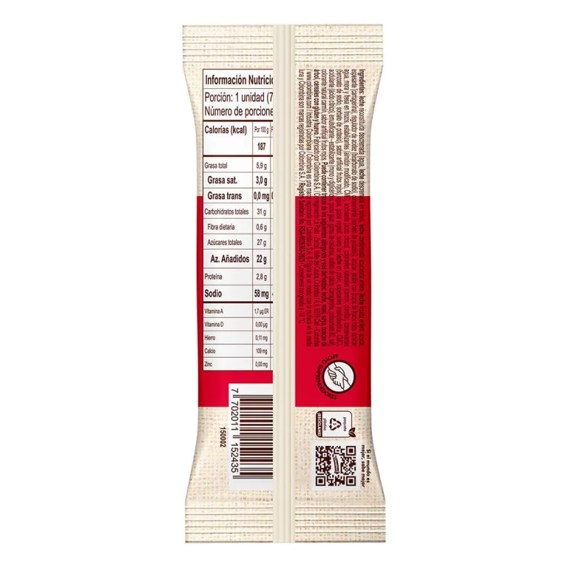 Helado Colombina Tradiciónal Relleno Frutos Rojos x 70 g