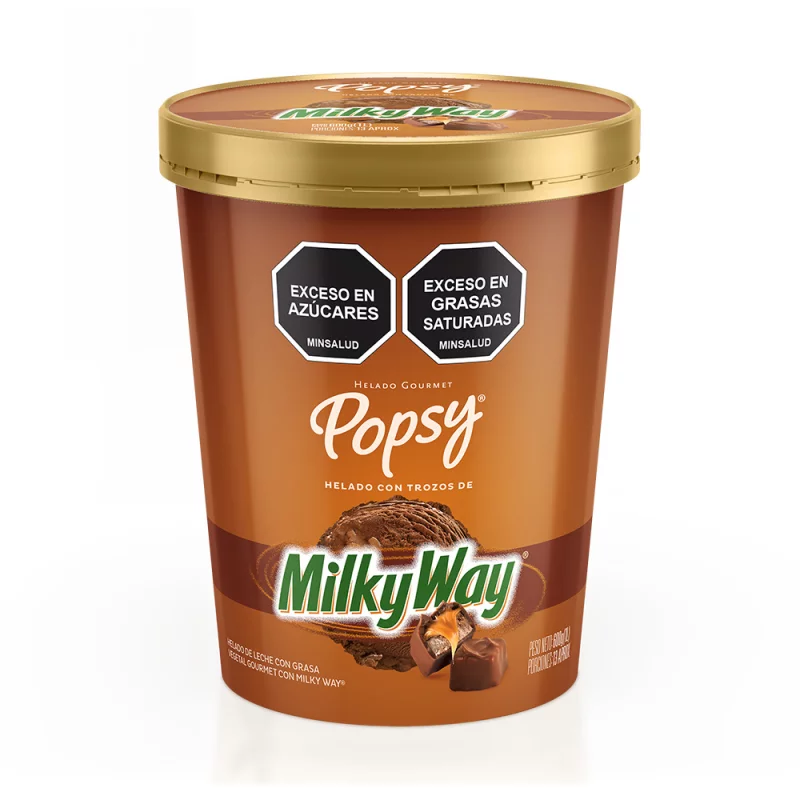 Helado Popsy Gourmet Milky Way 1 Litro/600 g