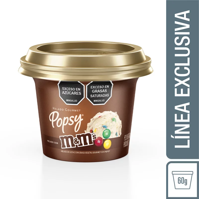 Helado Popsy Vasito M&M 60 g