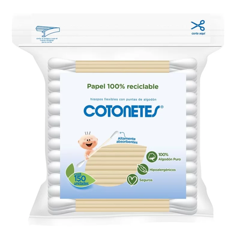 Hisopos Felxibles Cotonetes Con Puntas De Algodón x 150 und