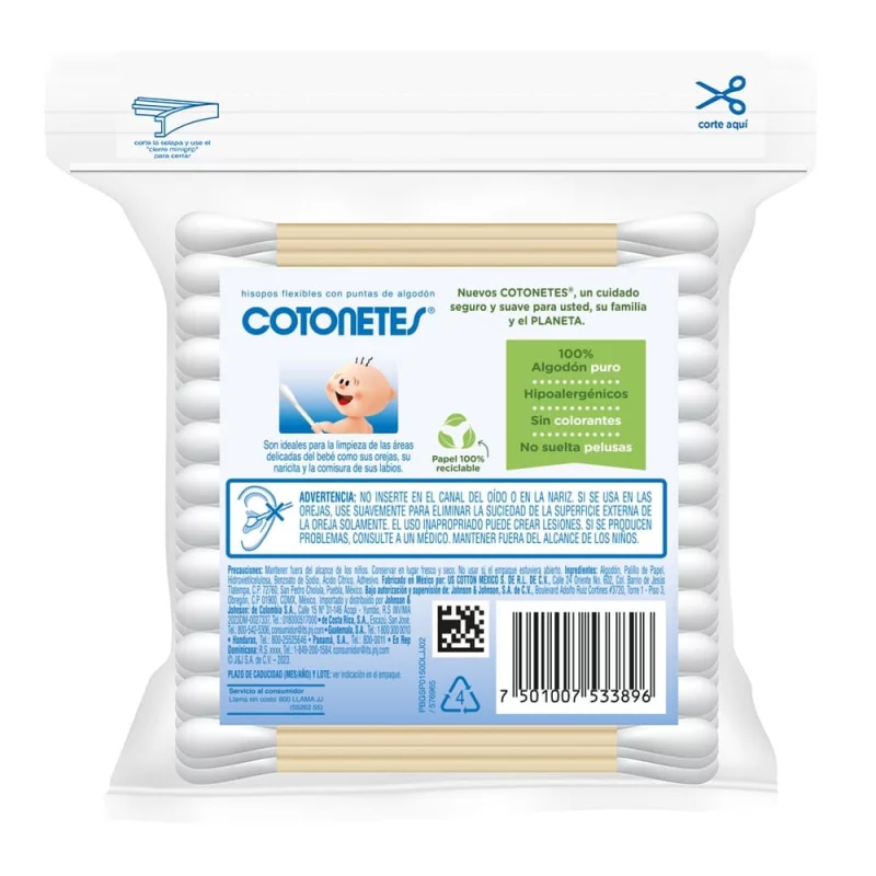 Hisopos Felxibles Cotonetes Con Puntas De Algodón x 150 und