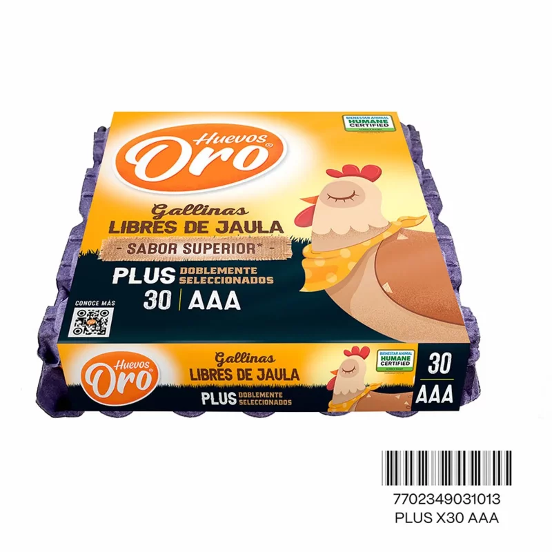 Huevos Oro Plus x 30 und AAA Rojo