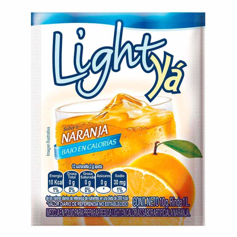 Instántaneo Light Ya Naranja Rinde 1 Litro - 10 g
