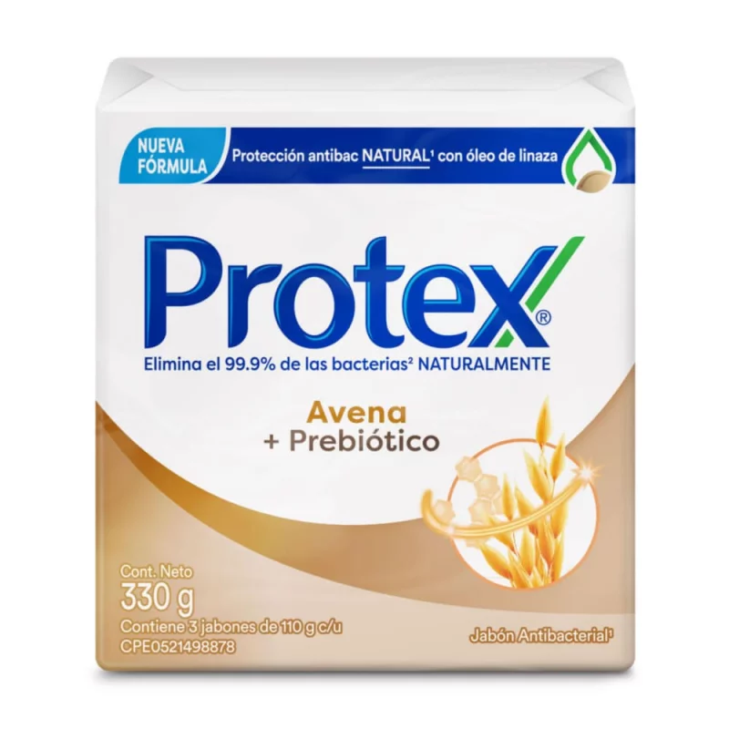 Jabón Antibacterial en barra Protex Avena 3undx110g