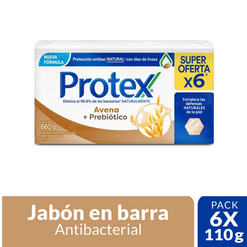 Jabón Antibacterial en barra Protex Avena 6x110g (PSMT)