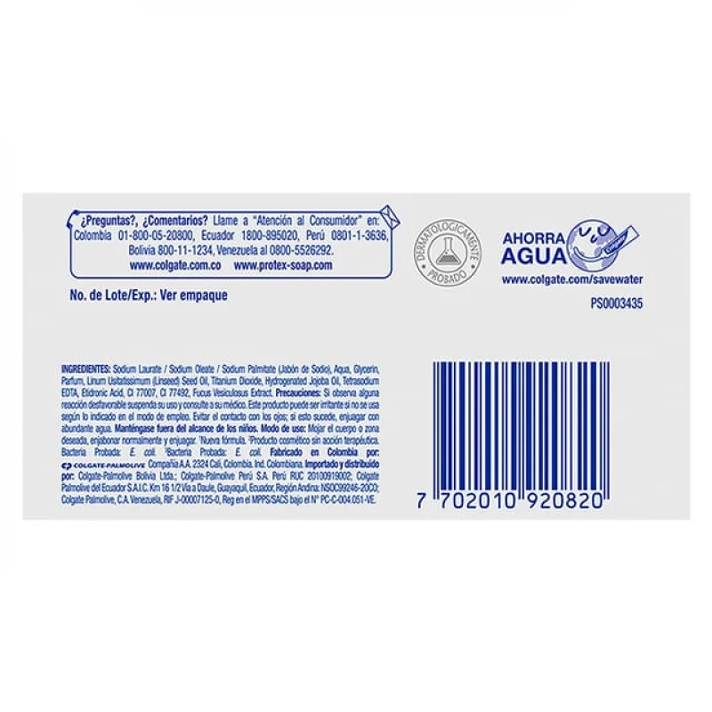 Jabón Antibacterial en barra Protex Limpieza Profunda 110g x 3Und