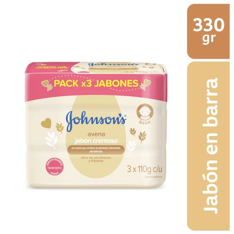 Jabon Johnson Baby 3X110 g Avena