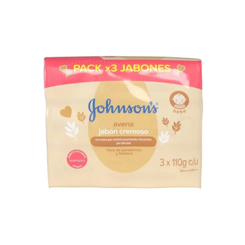 Jabon Johnson Baby 3X110 g Avena