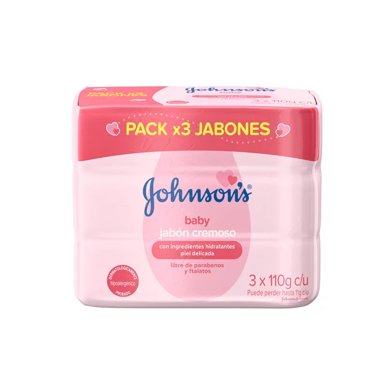 Jabón Johnson Baby 3X110 g Humectante