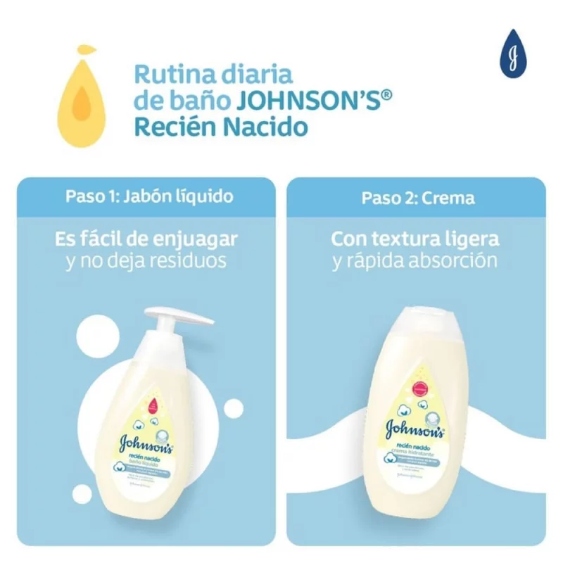 Jabón Johnson Baby Líquido 200 ml Recién Nacido