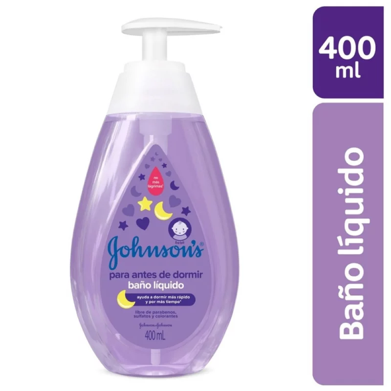 Jabon Johnson Baby Líquido x 400 ml Antes Dedormi