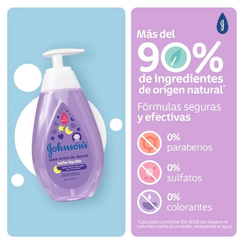 Jabon Johnson Baby Líquido x 400 ml Antes Dedormi
