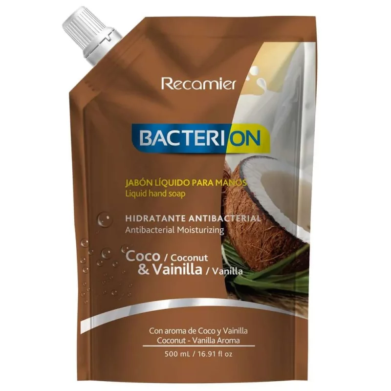 Jabon Líquido Bacterion x 500 ml Doy Pack Coco
