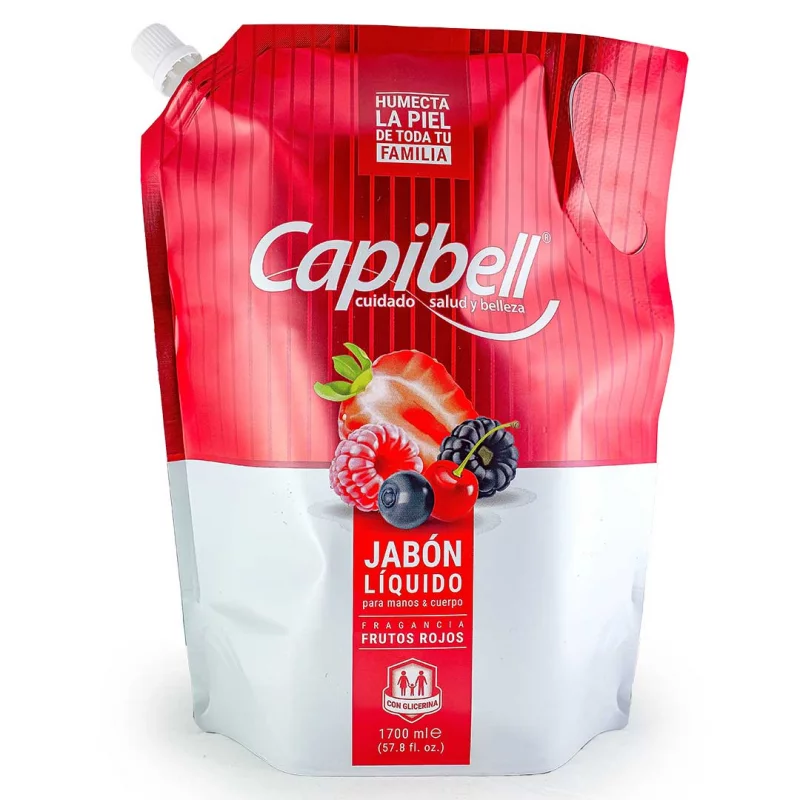 Jabón Líquido Capibell Frutos Rojos Doypack 1700 ml
