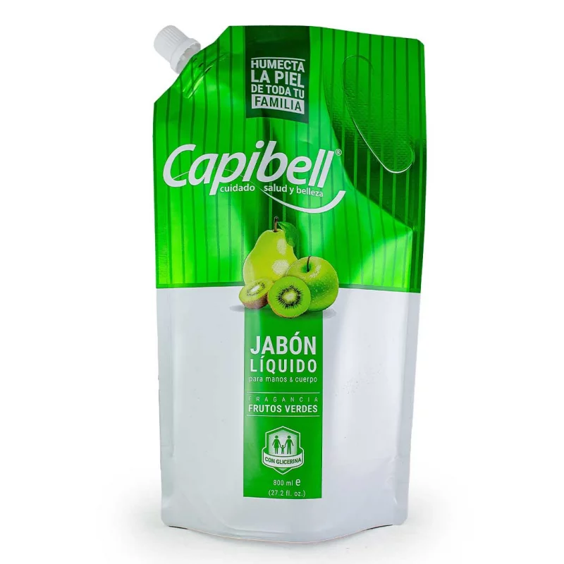 Jabón Líquido Capibell Frutos Verdes Doypack 800 ml