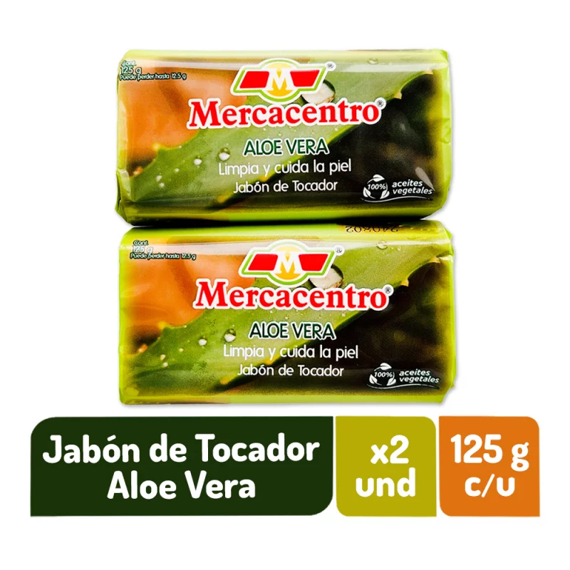 Jabón Mercacentro Aloe Vera 2 x 125 g