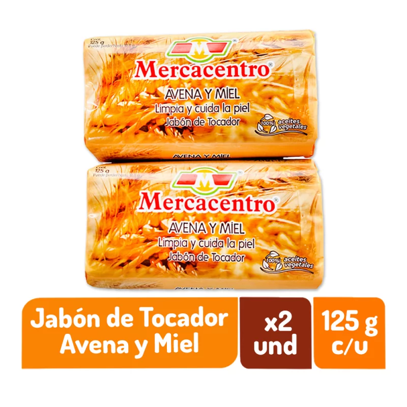 Jabón Mercacentro Avena Y Miel 2 x 125 g
