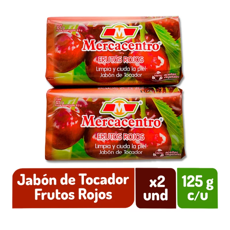 Jabón Mercacentro Frutos Rojos 2 x 125 g