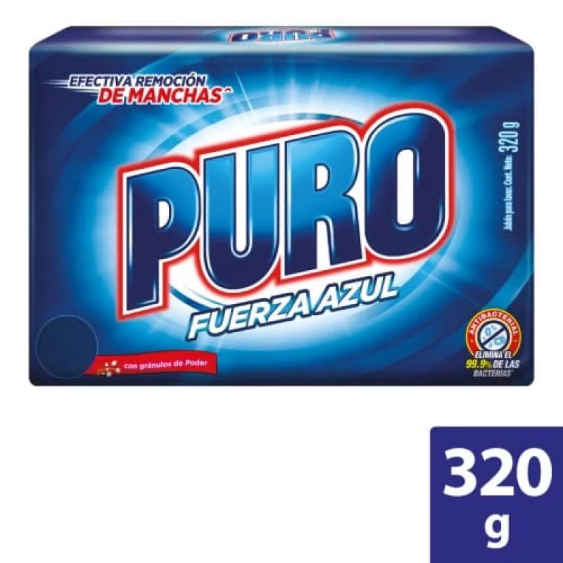 Jabon Puro Natural Fuerza Azul x 320 g