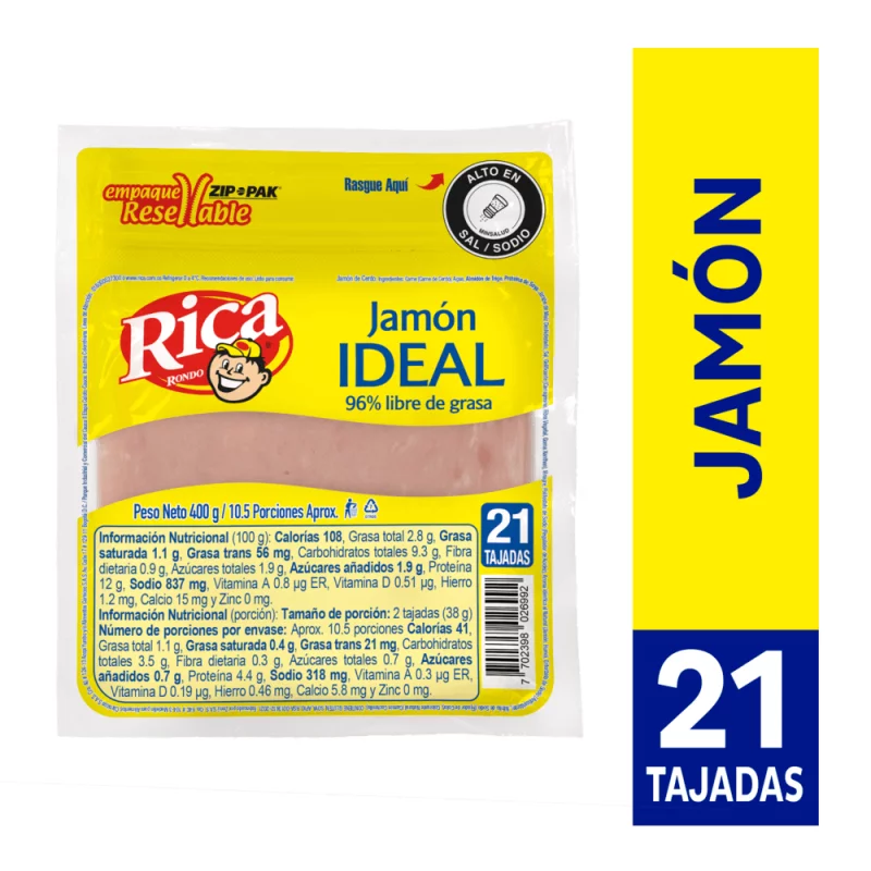 Jamón Rica Ideal 400 g