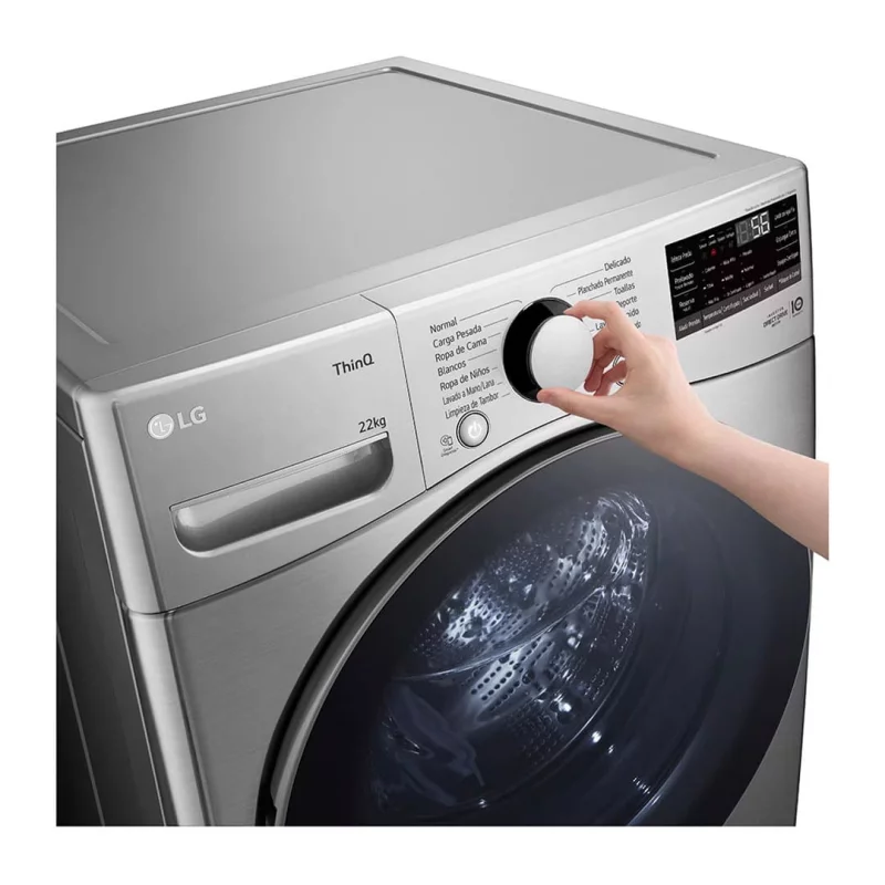 Lavadora LG 22 kg Gris WM22VV26R.ASSECOL