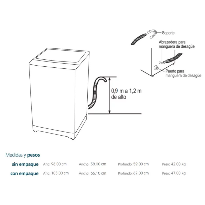 Lavadora Mabe 14 kg  Gris LMA4120WDGAB0