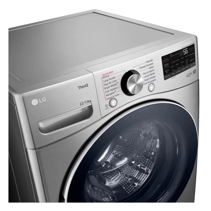 Lavadora Secadora LG 22 kg Victor Negra WD22BV2S6BR
