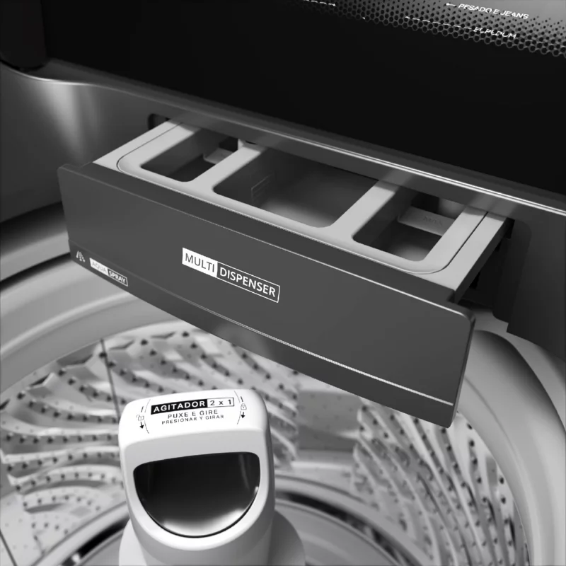 Lavadora Whirlpool 17 kg  Xpert Dual Gris WWN17ABAAC