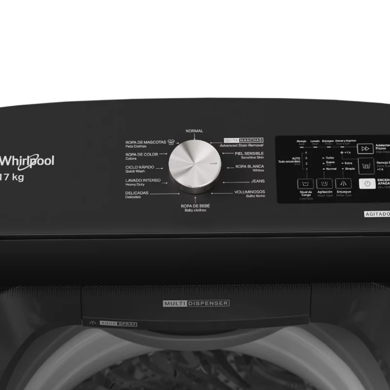 Lavadora Whirlpool 17 kg  Xpert Dual Gris WWN17ABAAC