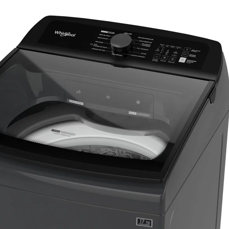 Lavadora Whirlpool 17 kg Gris Xpert Eco WW17NTAHLA