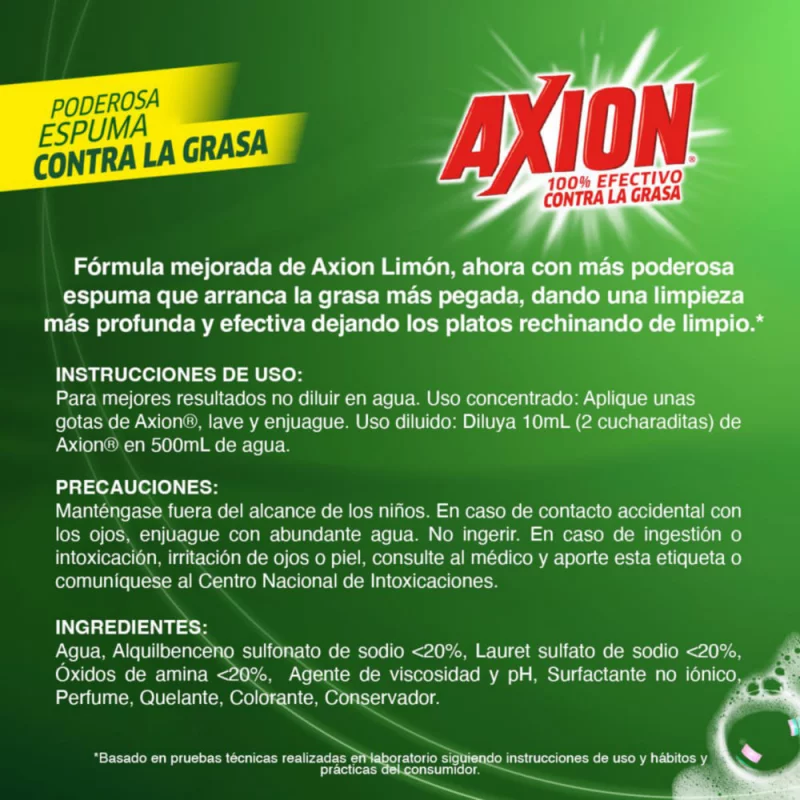 Lavaplatos Líquido Axion Limón 750ml