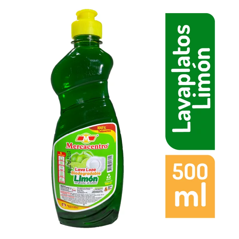 Lavaplatos Mercacentro Limon 500 ml