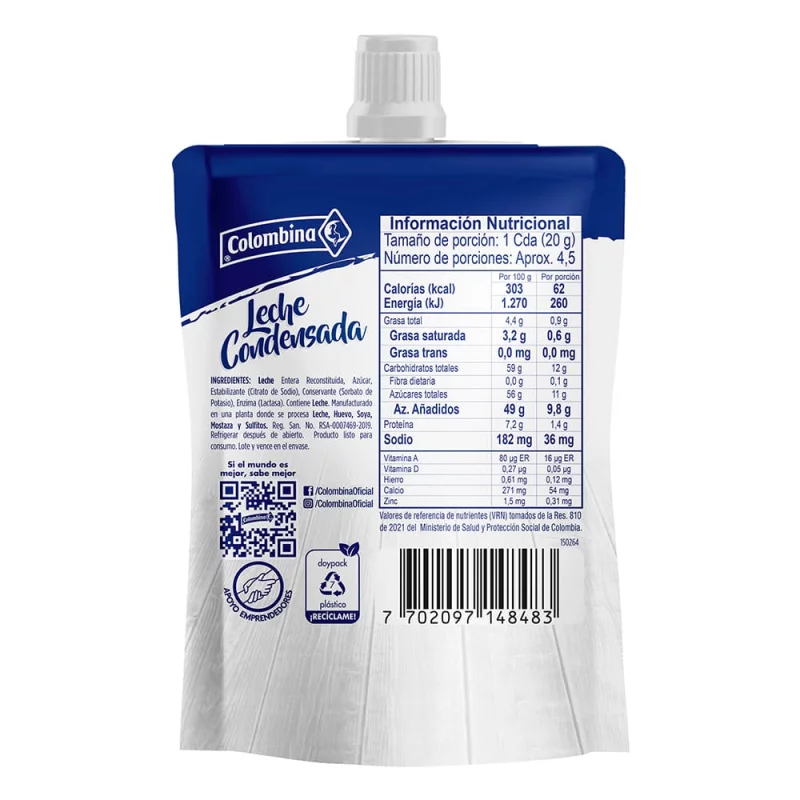 Leche Condensada Colombina x 90 g