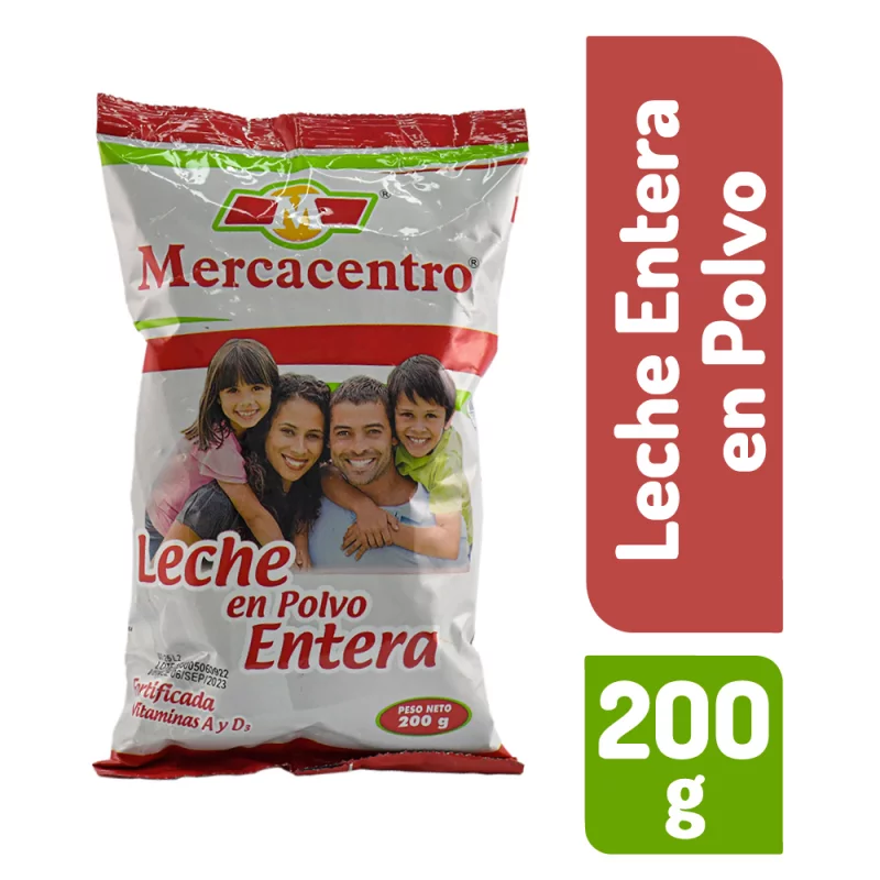 Leche Mercacentro Entera 200 g Polvo
