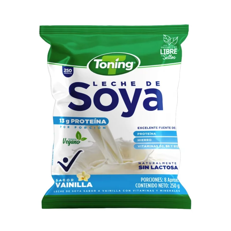Leche Soya Toning Vainilla 250 g