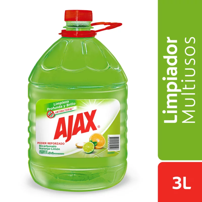 Limpia Pisos Ajax Bicarbonato Naranja-Limón 3L
