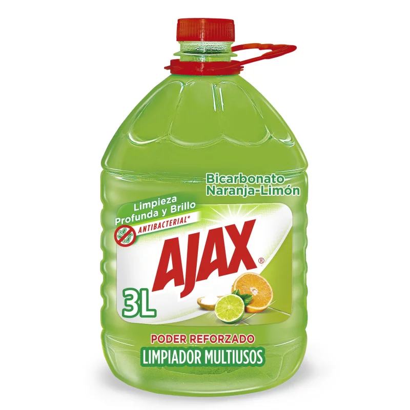 Limpia Pisos Ajax Bicarbonato Naranja-Limón 3L