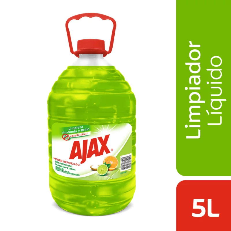Limpia Pisos Ajax Bicarbonato Naranja-Limón 5L